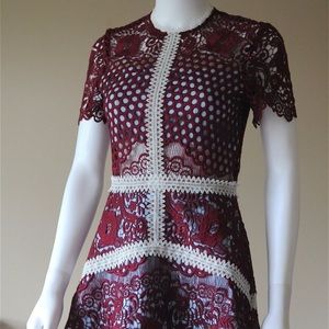 New Alexis Rustikan Dress in Burgundy XS